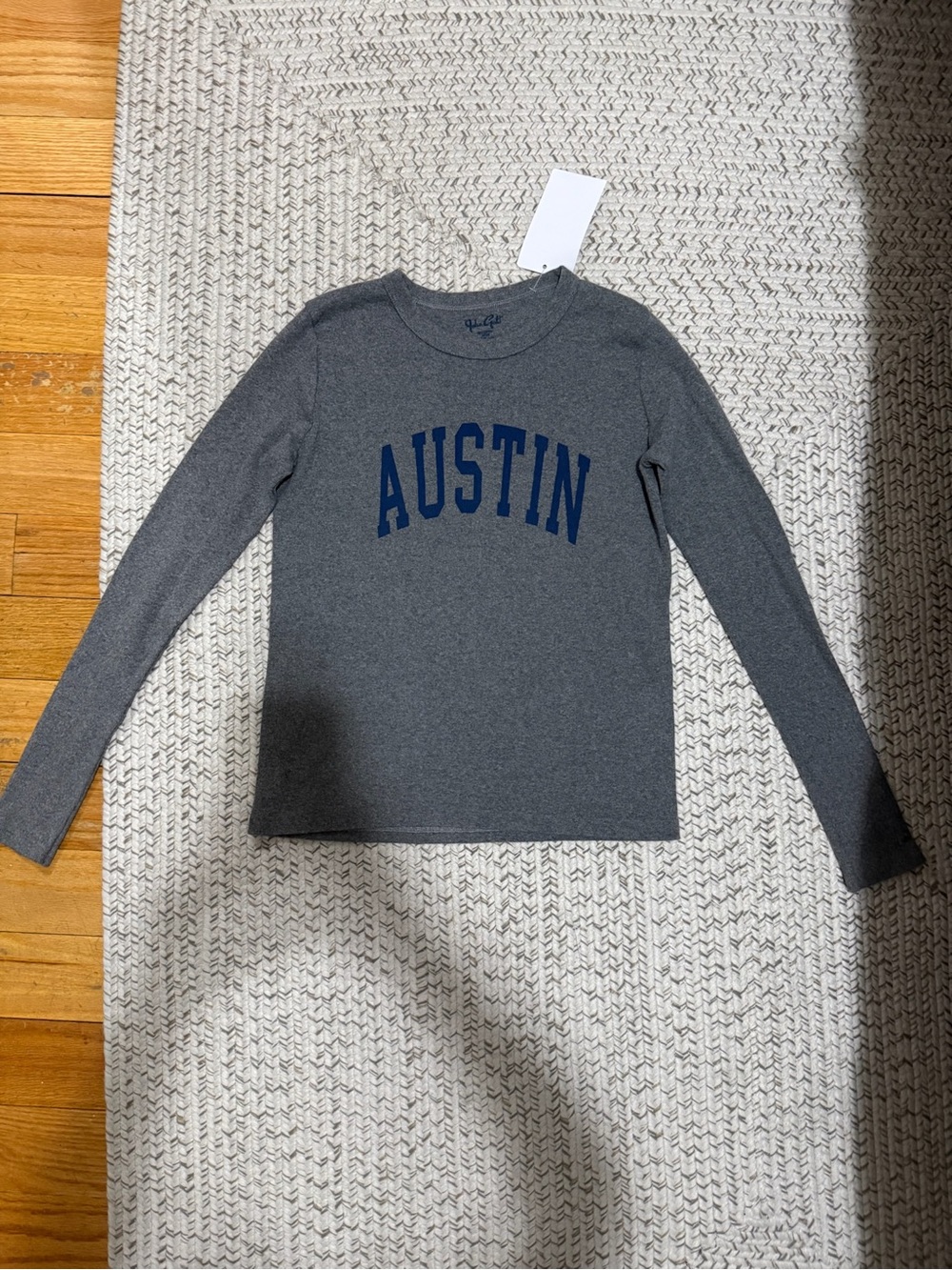NWT Brandy Melville John Galt Austin Graphic Long Sleeve Ribbed T-Shirt